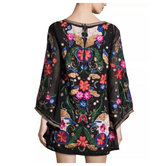ALICE + OLIVIA Eleonora Embellished Floral Dress - Picture 4 of 14